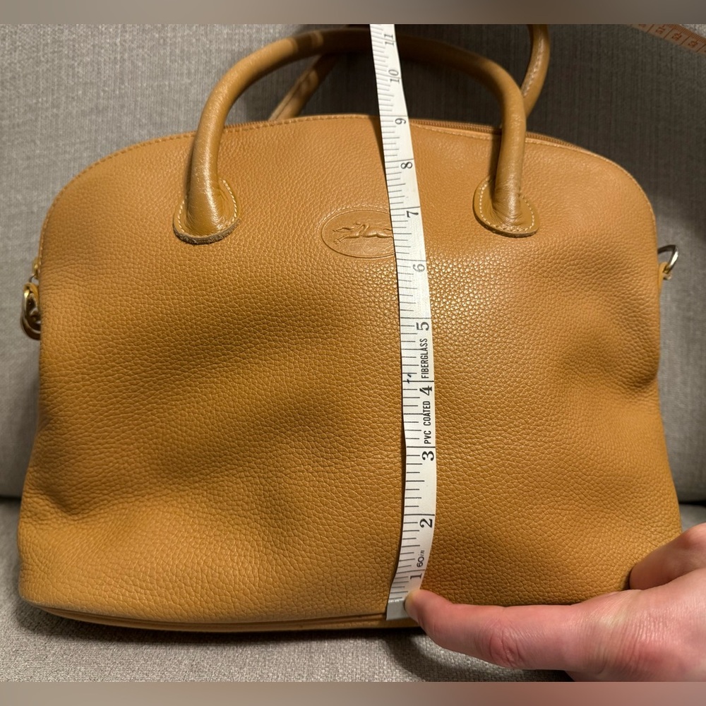 Longchamp Vintage Au Sultan Camel Leather Crossbody Bag Made in France - Picture 14 of 15